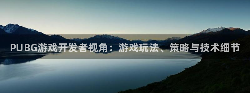 pg国际报数：PUBG游戏开发者视角：游戏玩法、策略与技术细